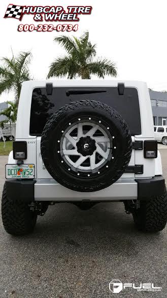 vehicle gallery/jeep wrangler fuel renegade d265 0X0  Black & milled center, gloss black outer wheels and rims